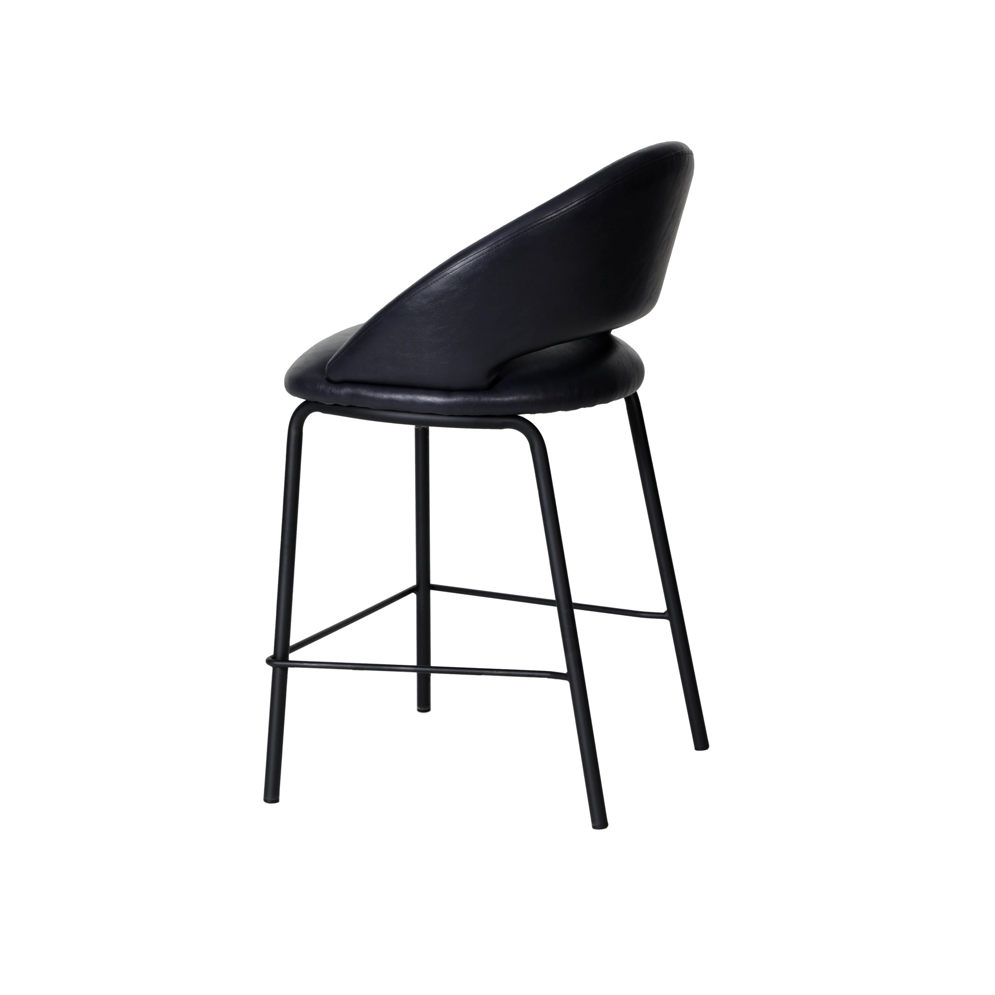 Set of 2 - Harrington Bar Stool - Full Black Bar Stool Freehold-Core