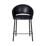 Set of 2 - Harrington Bar Stool - Full Black Bar Stool Freehold-Core