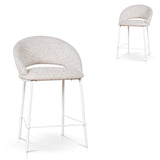Set of 2 - Harrington White Bar Stool - Pale Beige Bar Stool Freehold-Core