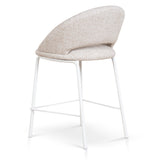 Set of 2 - Harrington White Bar Stool - Pale Beige Bar Stool Freehold-Core