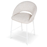 Set of 2 - Harrington White Bar Stool - Pale Beige Bar Stool Freehold-Core