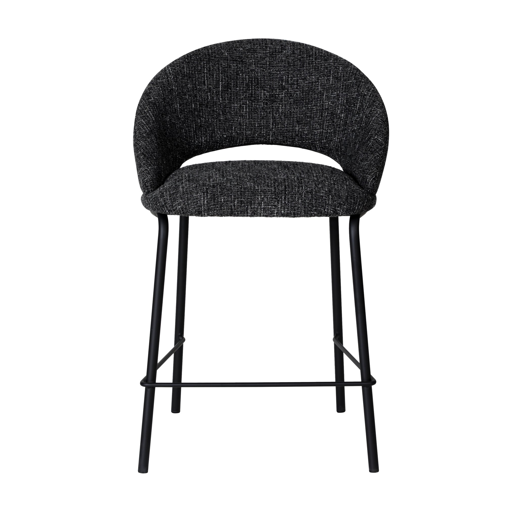 Set of 2 - Harrington Black Bar Stool - Field Charcoal Bar Stool Freehold-Core