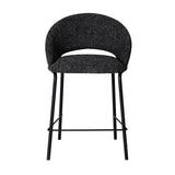 Set of 2 - Harrington Black Bar Stool - Field Charcoal Bar Stool Freehold-Core