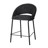 Set of 2 - Harrington Black Bar Stool - Field Charcoal Bar Stool Freehold-Core