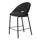 Set of 2 - Harrington Black Bar Stool - Field Charcoal Bar Stool Freehold-Core
