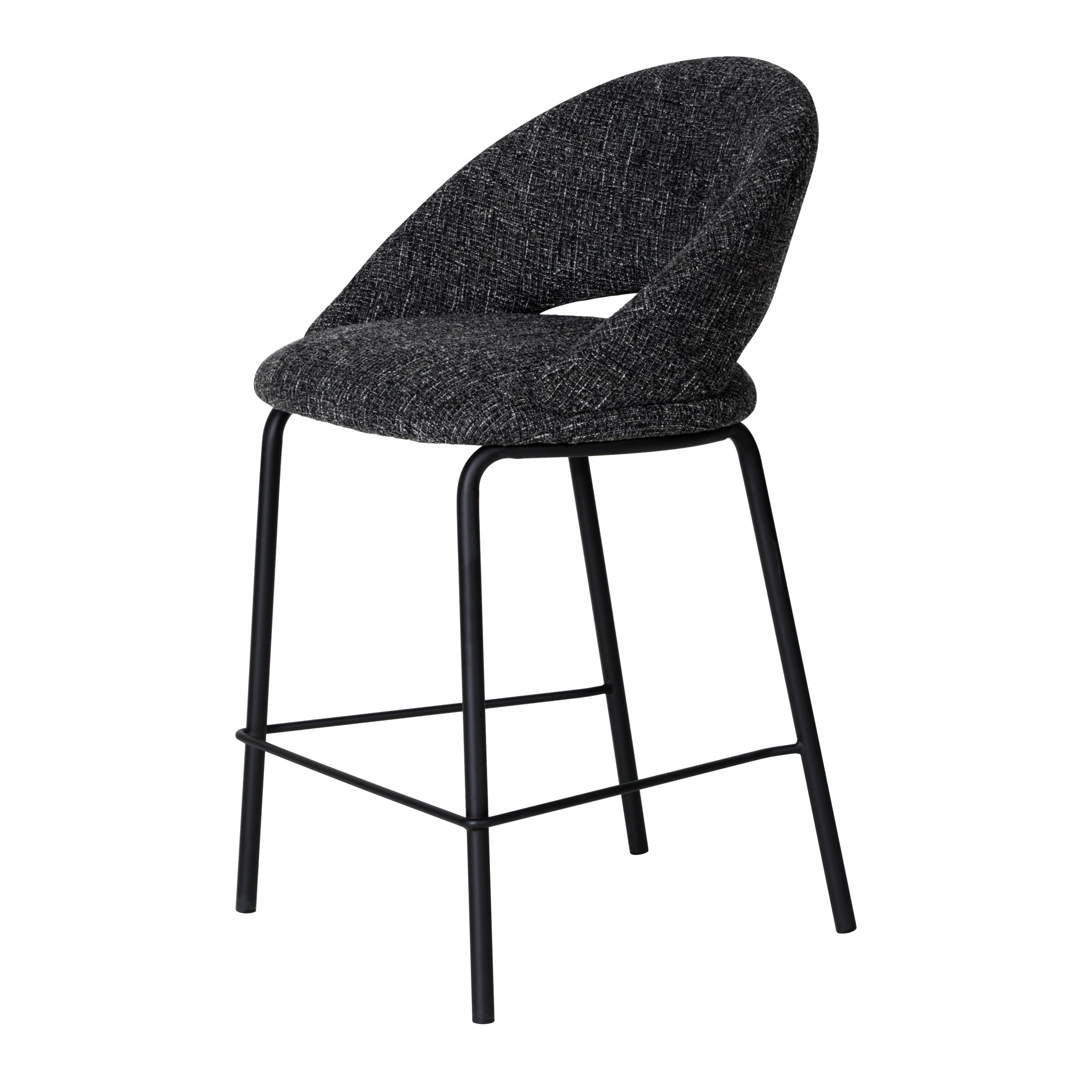 Set of 2 - Harrington Black Bar Stool - Field Charcoal Bar Stool Freehold-Core