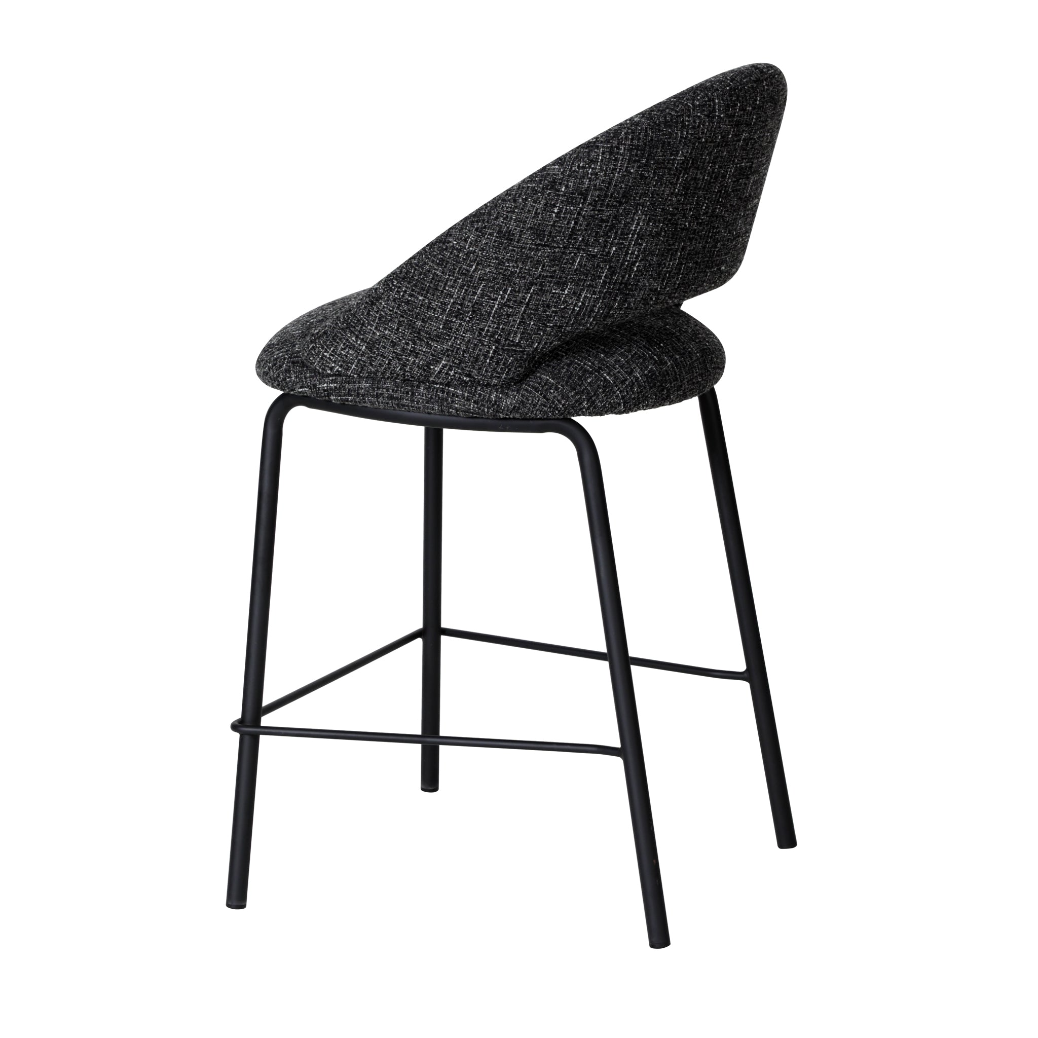 Set of 2 - Harrington Black Bar Stool - Field Charcoal Bar Stool Freehold-Core