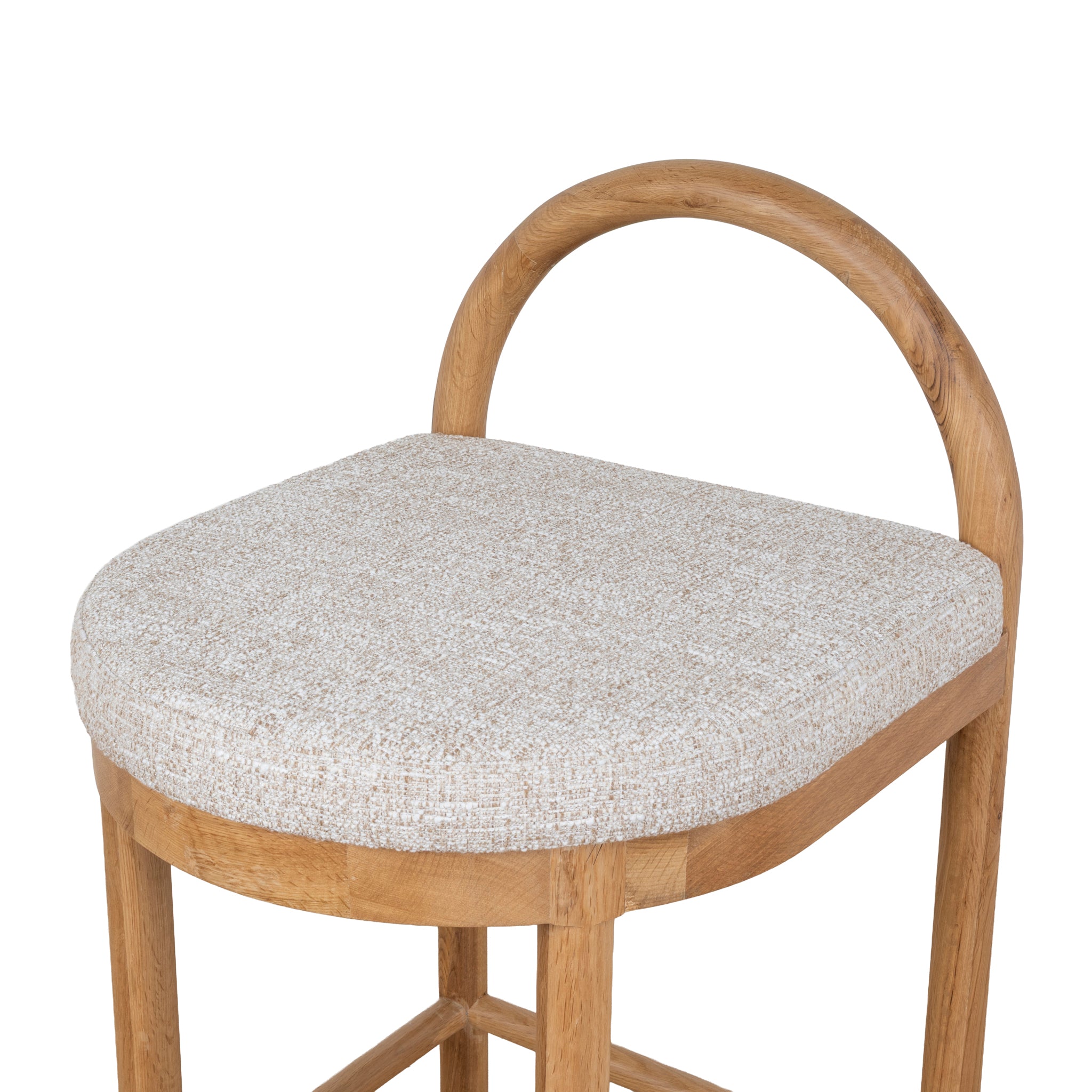 Adir 66cm Natural Bar Stool - Pale Beige Bar Stool LJ-Core