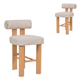 Set of 2 - Remy Natural Barstool - Pale Beige Bar Stool OL Sofa-Core