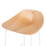 Breeze 65cm Matte White Bar Stool - Natural Bar Stool M-Sun-Core