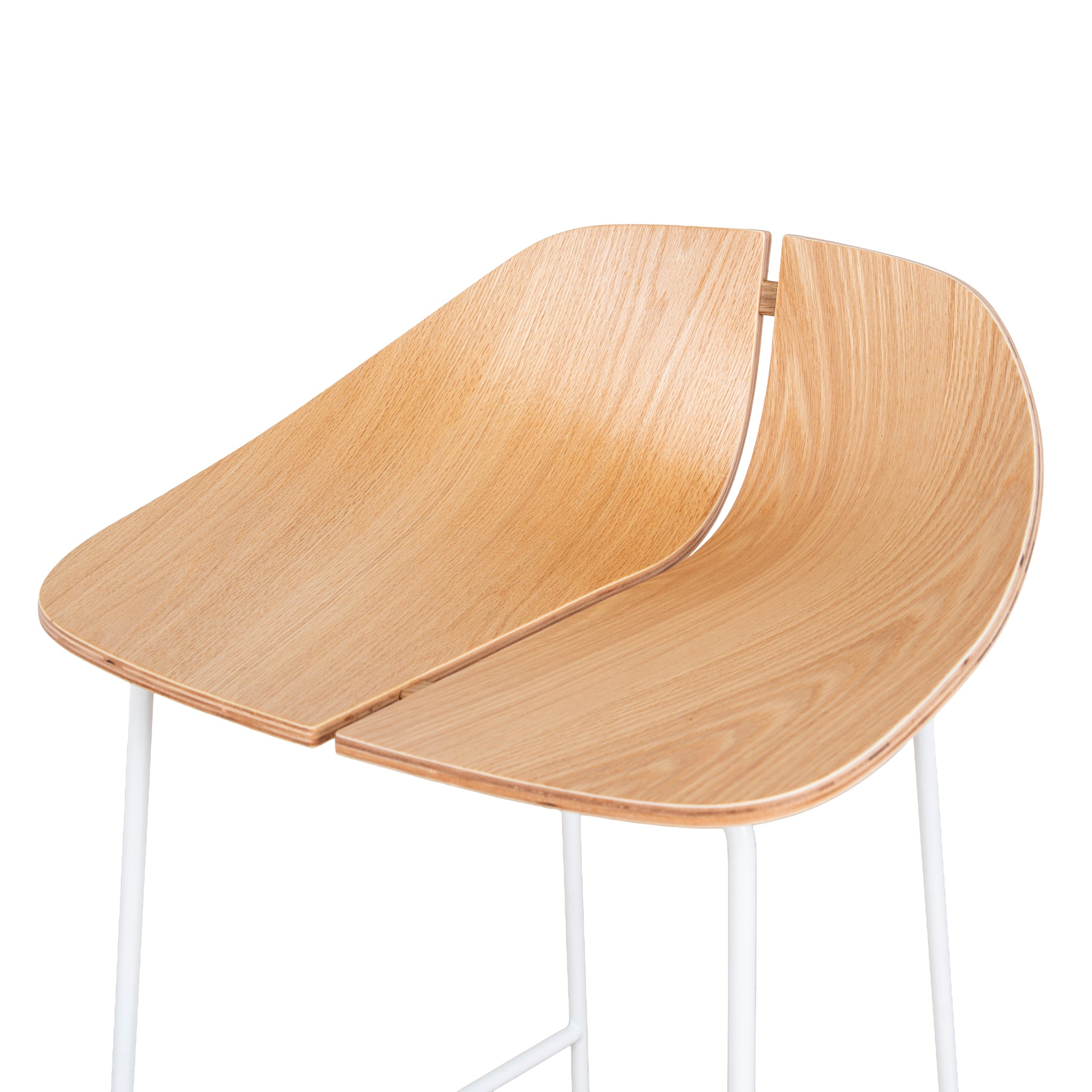 Breeze 65cm Matte White Bar Stool - Natural Bar Stool M-Sun-Core