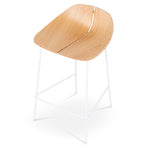 Breeze 65cm Matte White Bar Stool - Natural Bar Stool M-Sun-Core