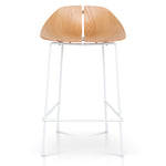 Breeze 65cm Matte White Bar Stool - Natural Bar Stool M-Sun-Core