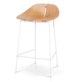 Breeze 65cm Matte White Bar Stool - Natural Bar Stool M-Sun-Core