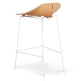 Breeze 65cm Matte White Bar Stool - Natural Bar Stool M-Sun-Core