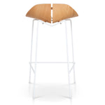 Breeze 65cm Matte White Bar Stool - Natural Bar Stool M-Sun-Core