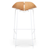 Breeze 65cm Matte White Bar Stool - Natural Bar Stool M-Sun-Core