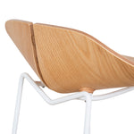 Breeze 65cm Matte White Bar Stool - Natural Bar Stool M-Sun-Core