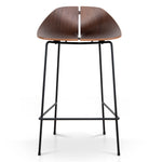 Breeze 65cm Matte Black Bar Stool - Walnut Bar Stool M-Sun-Core
