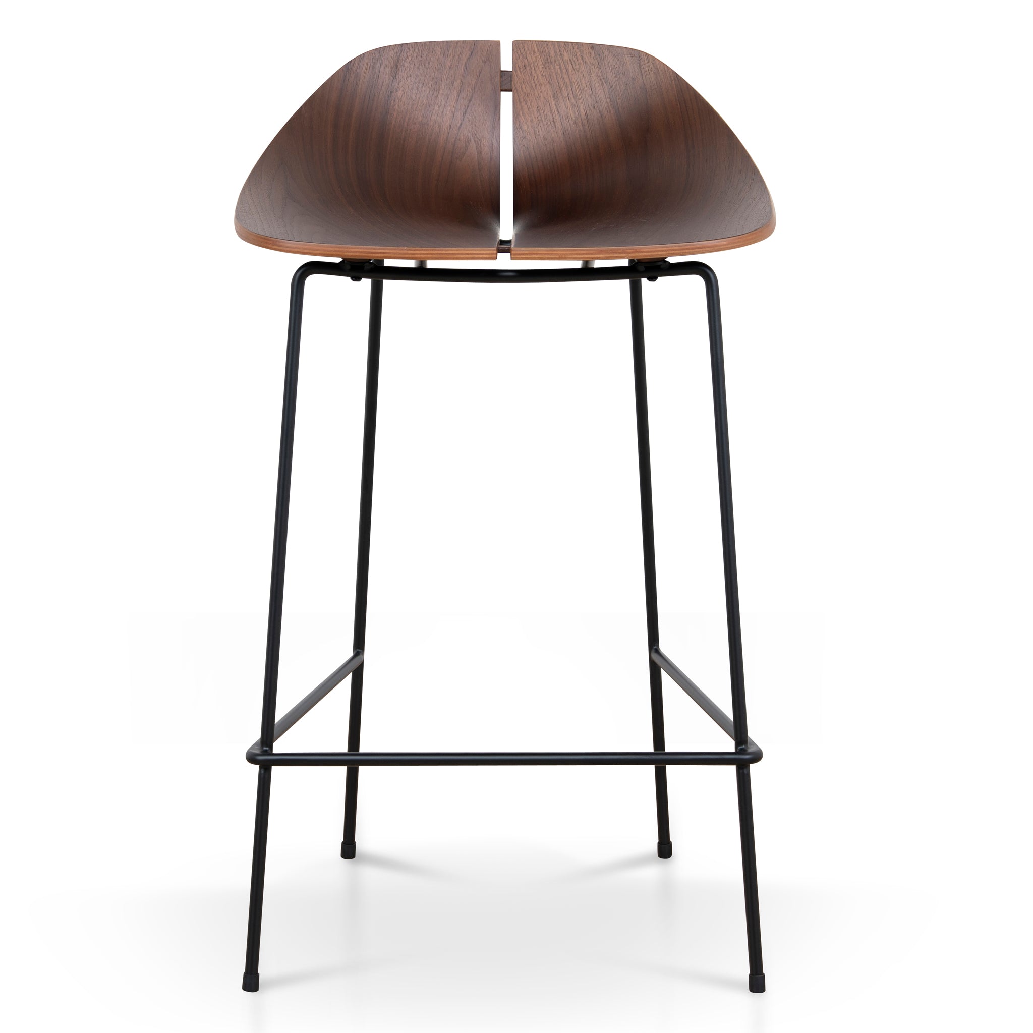 Breeze 65cm Matte Black Bar Stool - Walnut Bar Stool M-Sun-Core