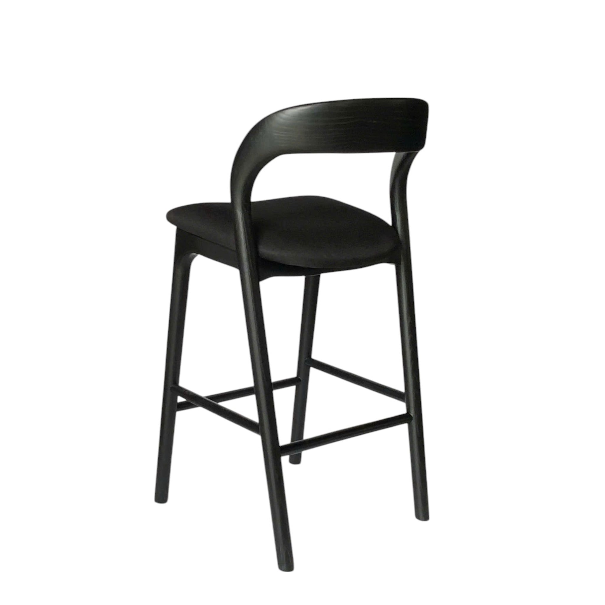 Marlow 65cm Bar Stool - Full Black Bar Stool Naxos-Core