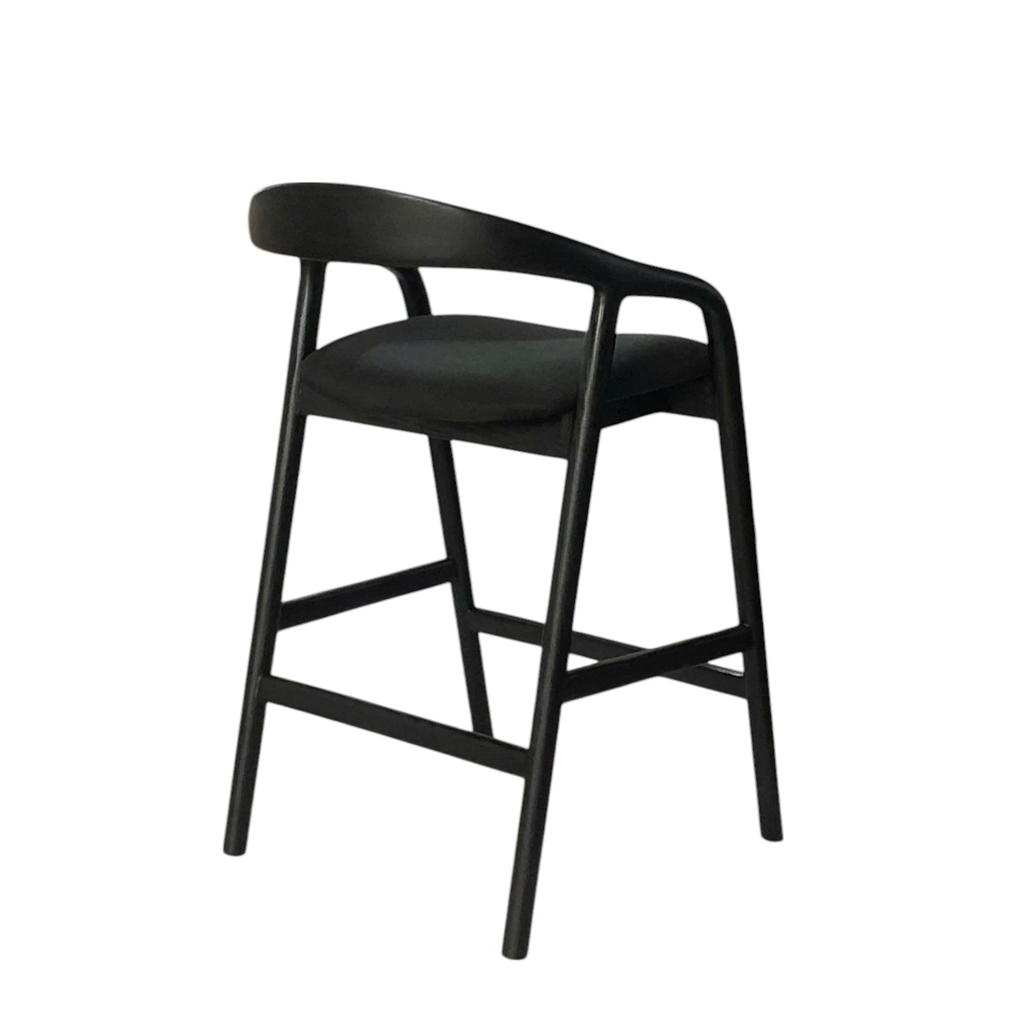Rowan 65cm Bar Stool - Full Black Bar Stool Naxos-Core