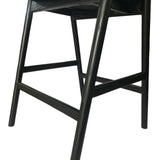 Rowan 65cm Bar Stool - Full Black Bar Stool Naxos-Core