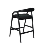 Rowan 65cm Bar Stool - Full Black Bar Stool Naxos-Core