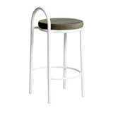 Set of 2 - Mclean 63cm White Frame Bar Stool - Dark Moss Green Bar Stool Freehold-Core