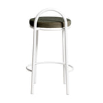 Set of 2 - Mclean 63cm White Frame Bar Stool - Dark Moss Green Bar Stool Freehold-Core