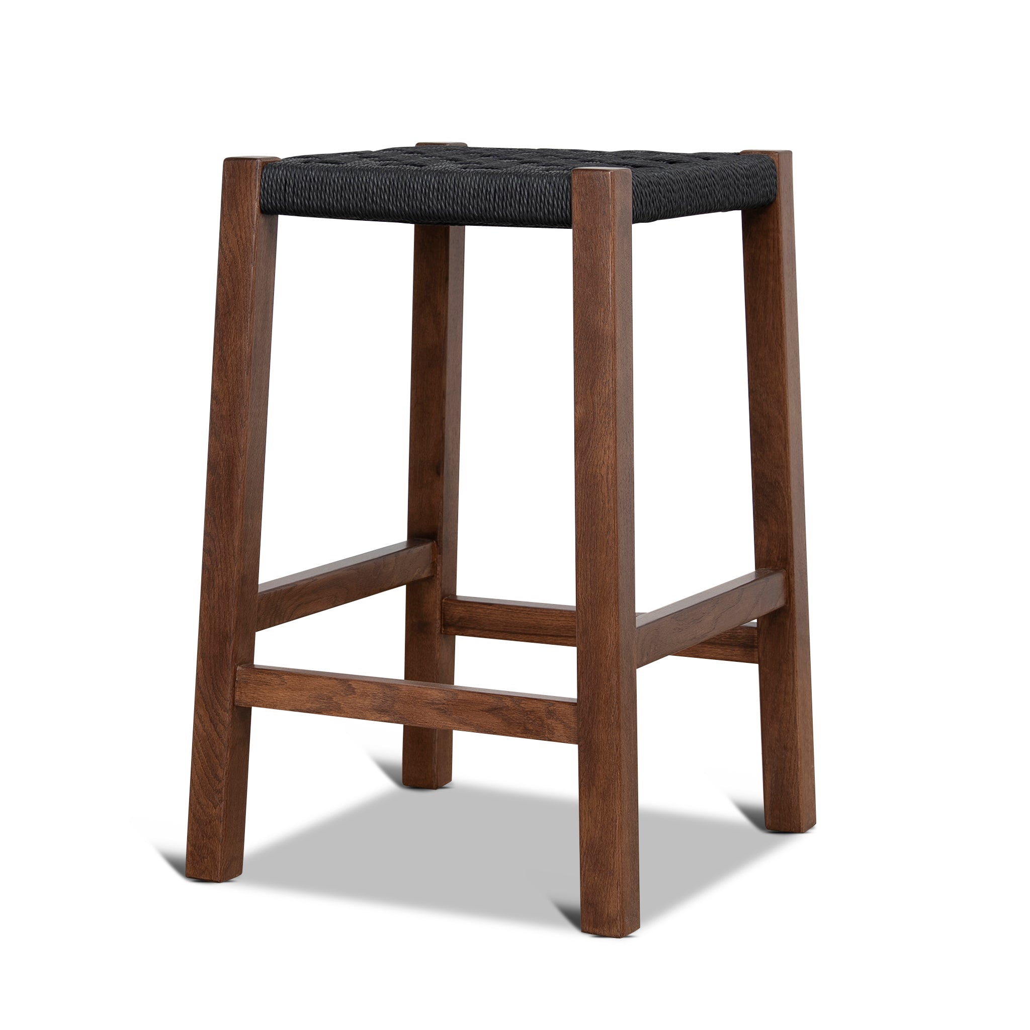 Jolen 65cm Rattan Bar Stool - Walnut Bar Stool Oakwood-Core
