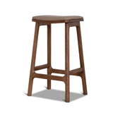 Ex Display - Cyprus 67cm Walnut Bar Stool - Mocha Brown Bar Stool Oakwood-Core