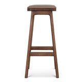 Ex Display - Cyprus 67cm Walnut Bar Stool - Mocha Brown Bar Stool Oakwood-Core