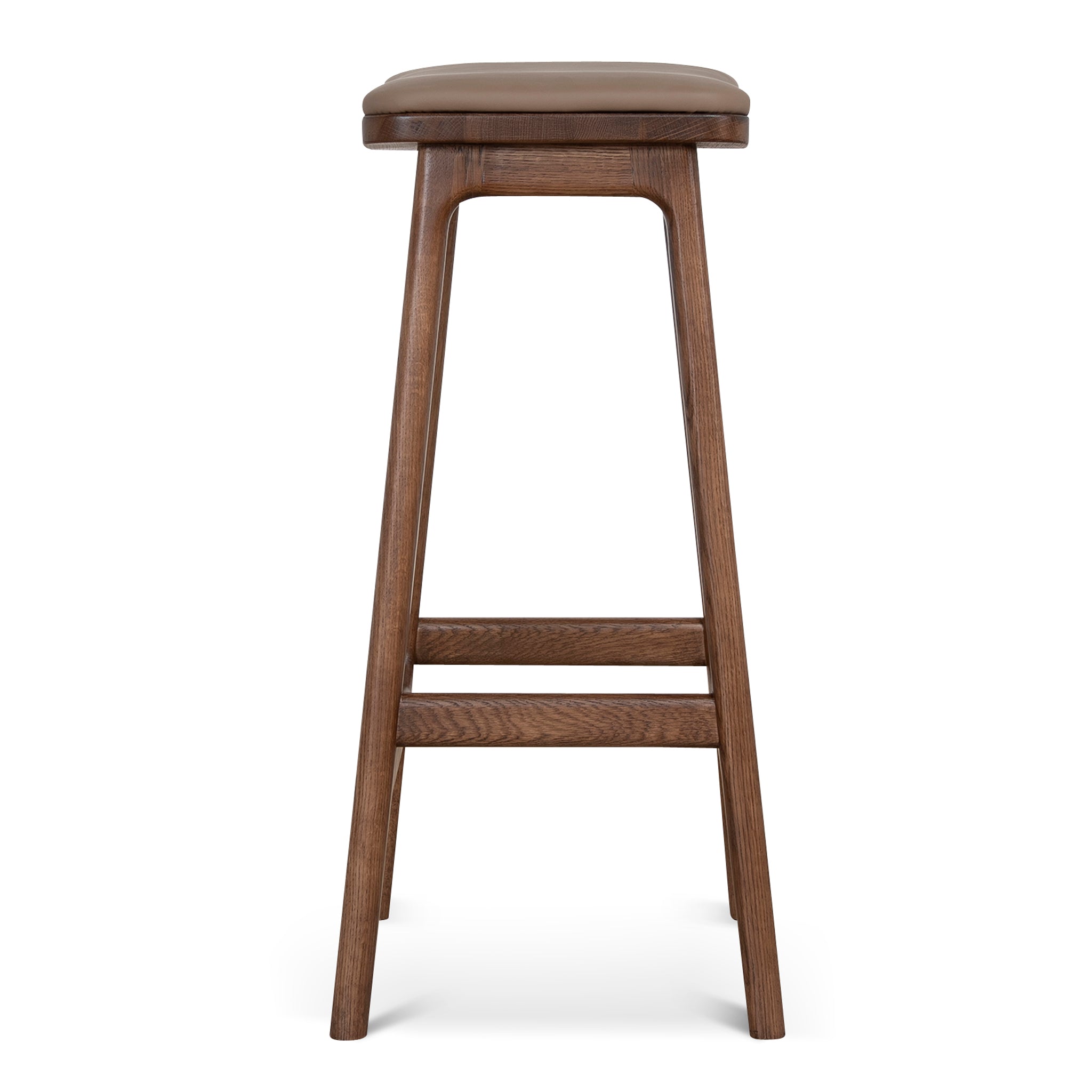 Ex Display - Cyprus 67cm Walnut Bar Stool - Mocha Brown Bar Stool Oakwood-Core