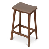 Ex Display - Cyprus 67cm Walnut Bar Stool - Mocha Brown Bar Stool Oakwood-Core