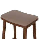 Ex Display - Cyprus 67cm Walnut Bar Stool - Mocha Brown Bar Stool Oakwood-Core