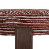 Aubrelle Walnut Barstool - Burgundy Stripe Bar Stool Cino-Core