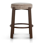 Aubrelle Walnut Barstool - Coconut Stripe Bar Stool Cino-Core