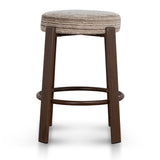 Aubrelle Walnut Barstool - Coconut Stripe Bar Stool Cino-Core