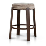 Aubrelle Walnut Barstool - Coconut Stripe Bar Stool Cino-Core