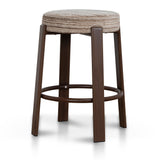 Aubrelle Walnut Barstool - Coconut Stripe Bar Stool Cino-Core