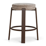 Aubrelle Walnut Barstool - Coconut Stripe Bar Stool Cino-Core