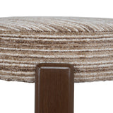 Aubrelle Walnut Barstool - Coconut Stripe Bar Stool Cino-Core