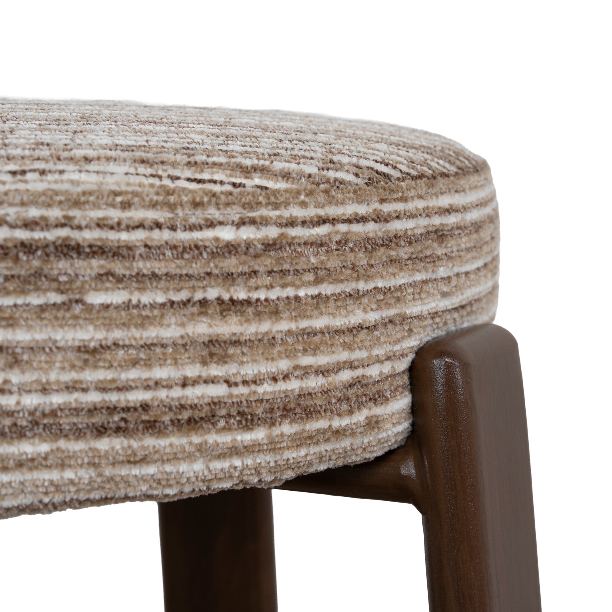 Aubrelle Walnut Barstool - Coconut Stripe Bar Stool Cino-Core
