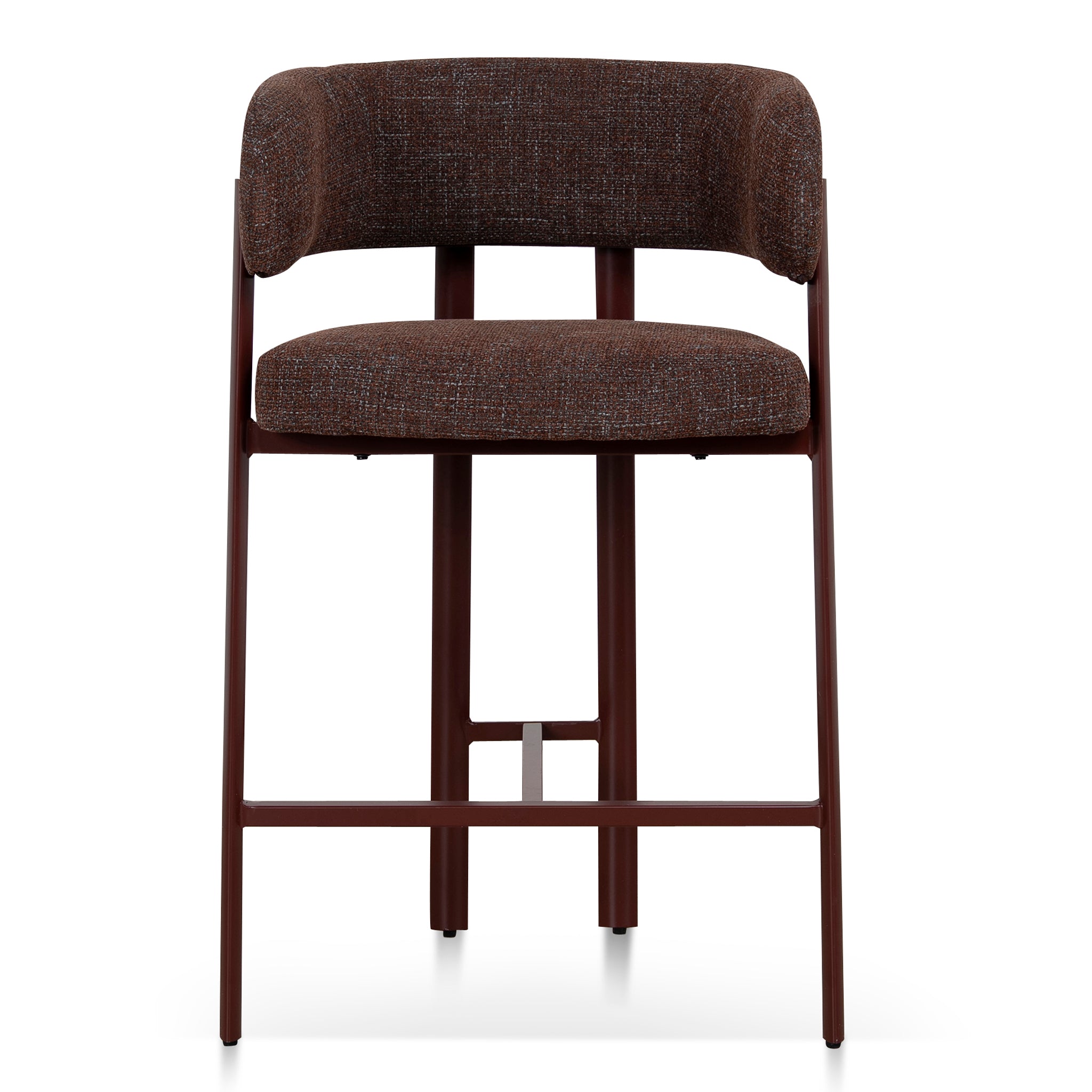 Set of 2 - Elvika Red Barstool - Moss Brown Bar Stool Cino-Core