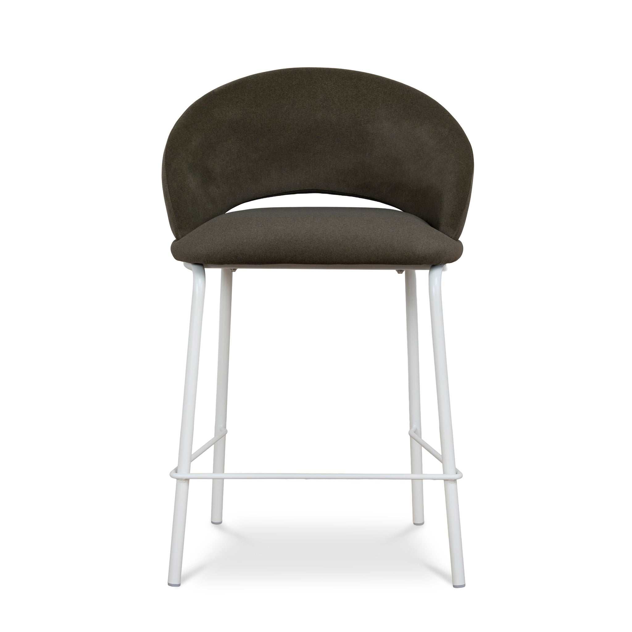 Set of 2 - Harrington White Bar Stool - Dark Moss Green Bar Stool Freehold-Core