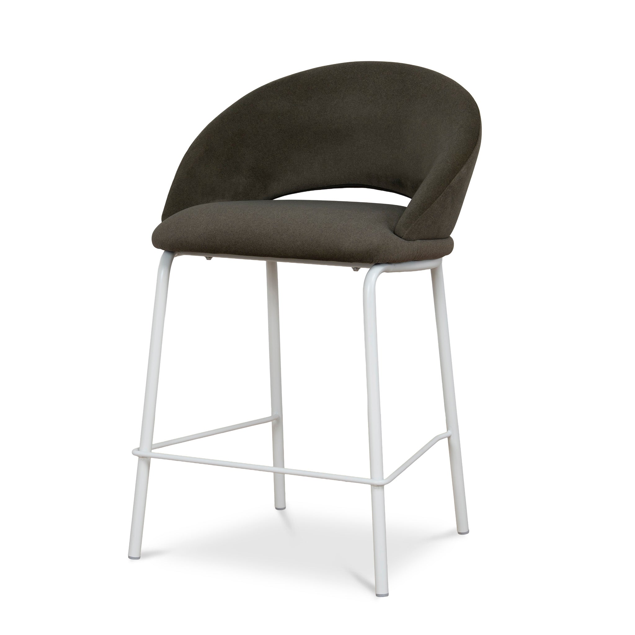 Set of 2 - Harrington White Bar Stool - Dark Moss Green Bar Stool Freehold-Core