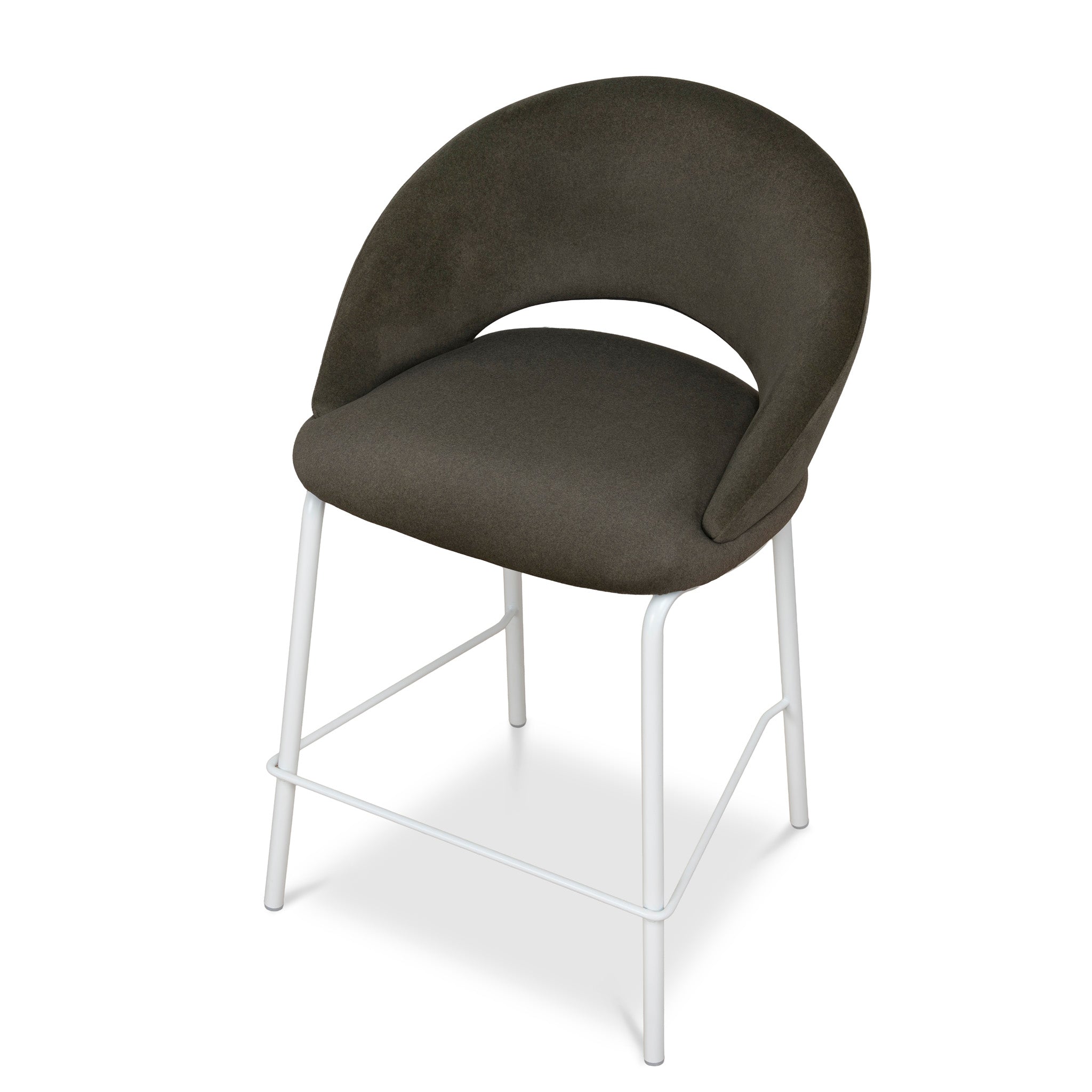 Set of 2 - Harrington White Bar Stool - Dark Moss Green Bar Stool Freehold-Core