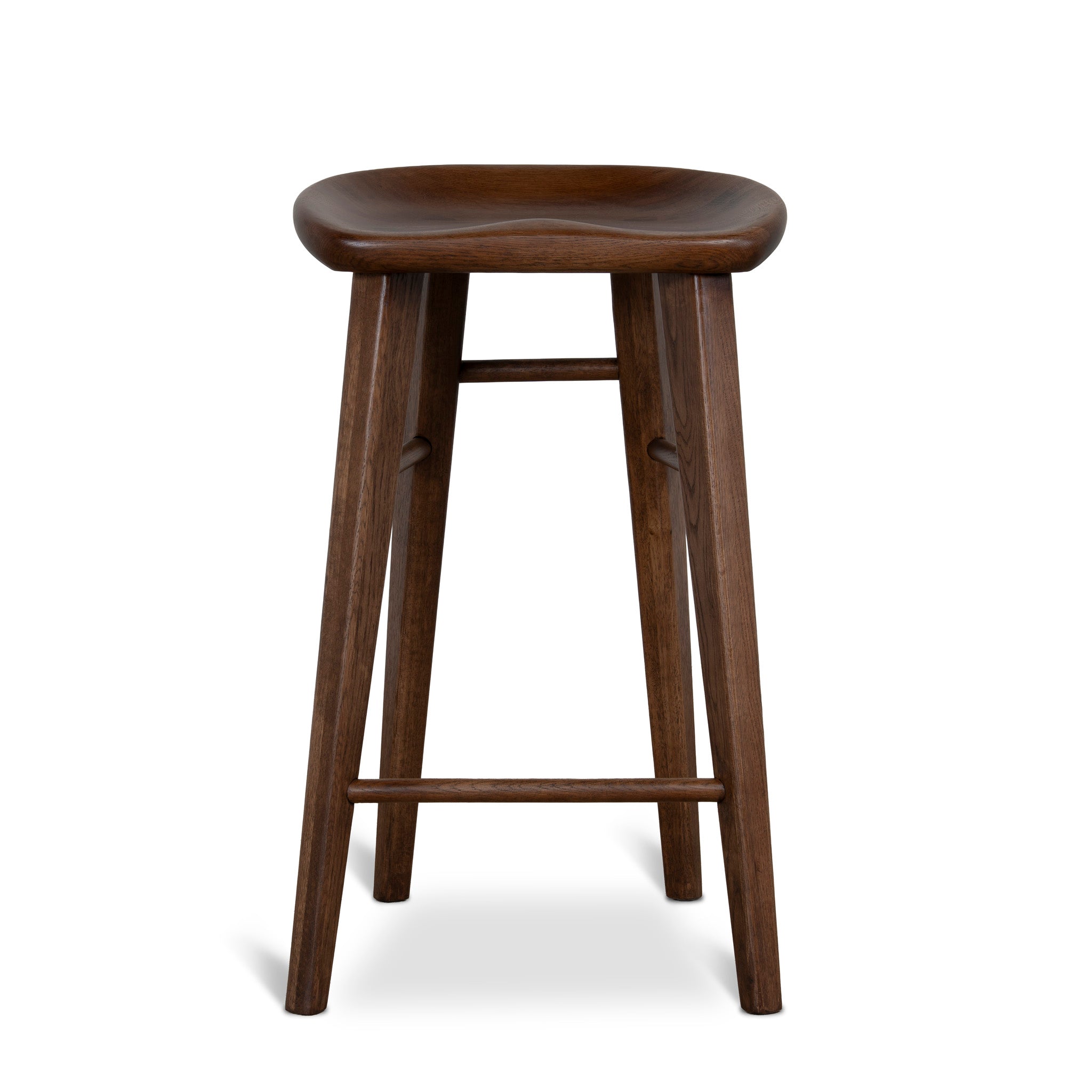 Elvo 67.5cm Bar Stool - Walnut Stain Bar Stool Oakwood-Core
