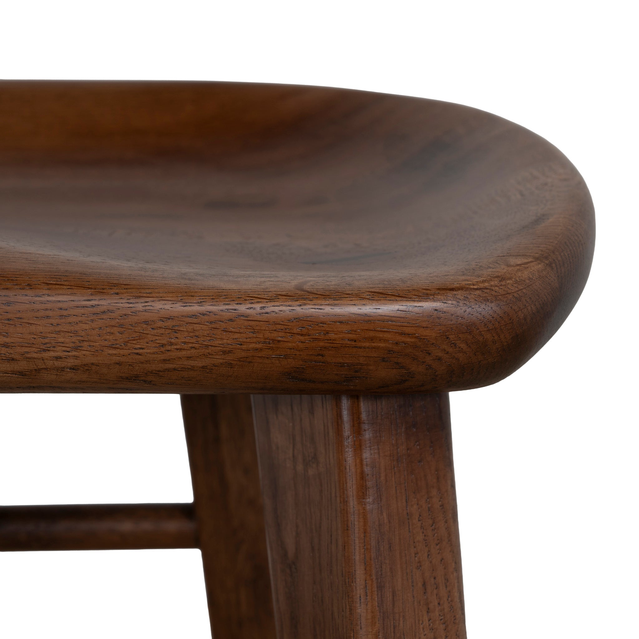 Elvo 67.5cm Bar Stool - Walnut Stain Bar Stool Oakwood-Core